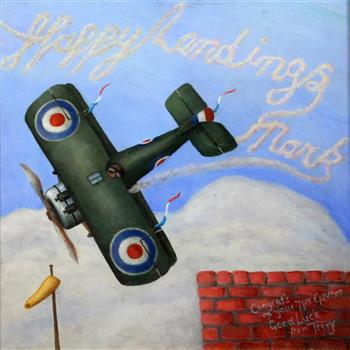 Terry Clark (b.1932) Happy Landing Mark, 14 x 14in.